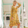 Elegant Casual Printed Long Sleeve Chiffon Dress